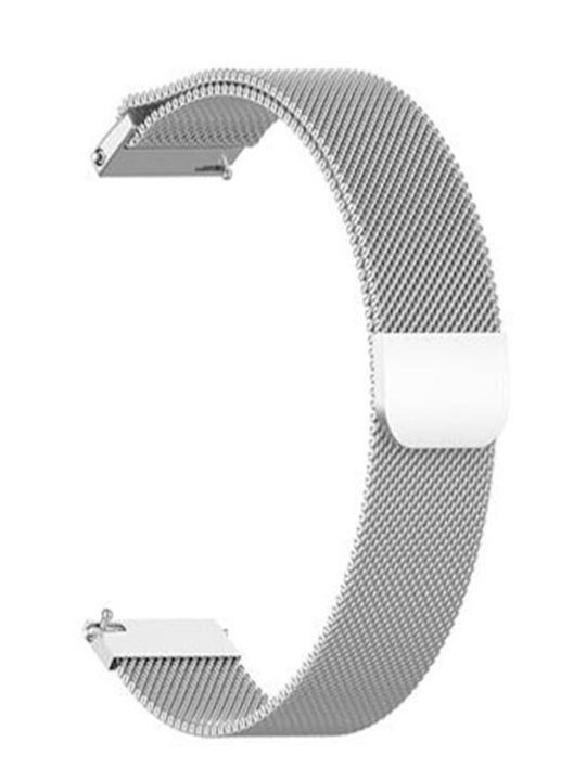 Wsshe Μεταλλικό Μπρασελέ Ασημί Ματ 20mm