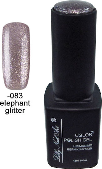 Ημιμόνιμο Τριφασικό Μανό 12ml Elephant Glitter 40504008-083