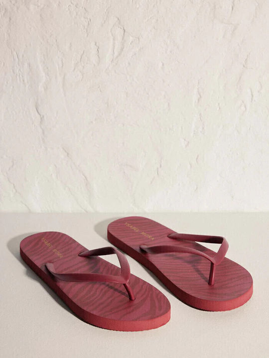 Ysabel Mora Flip-Flops Burgundisch