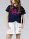 GSA Glory And Heritage Women's Athletic Crop T-shirt Blue