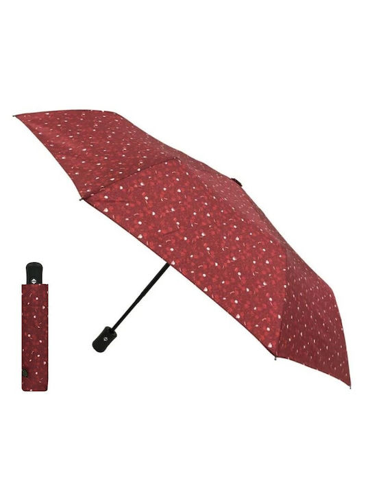 Smati Automat Umbrelă de ploaie Compact Burgundy