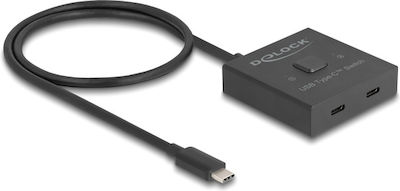 DeLock Usb-c Switch 18911 2 Σε 1 Bidirectional 10gbps 8k 100w KVM & Data Switch 18911