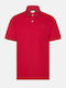 Gant Contrast Bluza Bărbătească cu Mânecă Scurtă Polo Red