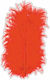 Red Marabou Feathers 10-12cm, 17 Pieces