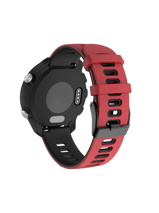 20mm Huawei Watch Gt2e 42mm Samsung Galaxy Watch Active 2 Silicone Watch Strap Red + Black