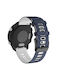 20mm Huawei Watch Gt2e 42mm/samsung Galaxy Watch Active 2 Ζώνη Ρολογιών Σιλικόνης Σκούρο Μπλε + Λευκό