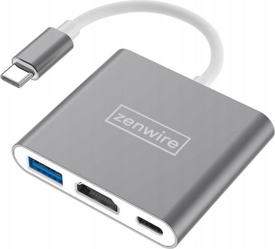 Zenwire Adapter 3-in-1 Hub USB-C 4K HDMI PD MacBook Dex Zenwire