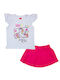 Joyce Kids Set with Shorts Summer 2pcs White