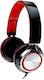 Spacer Wired On Ear Headphones Red