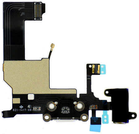 Επαφή Φόρτισης Apple Iphone 5 Μικρόφωνο Επαφή Ακουστικών Μαύρο Oem Type A