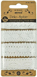 Meyco Бяла плат Lace 95601 Комплект 4бр x 1м