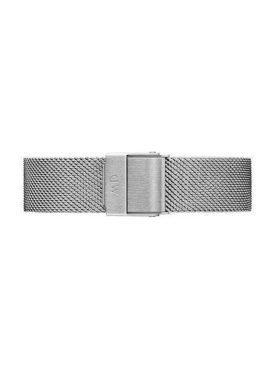 Daniel Wellington Petite Sterling Μεταλλικό Μπρασελέ Ασημί 12mm