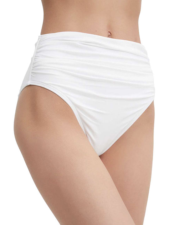 Michael Kors Bikini Alunecare Talie înaltă White