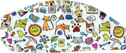 White Happy Pets Scrub Cap