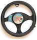 Maxeed Car Steering Wheel Cover with Diameter 37cm Leather Black with Black Stitching