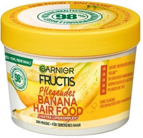 Garnier Fructis Hair Food Banana Haarmaske Für Hydratation 400ml