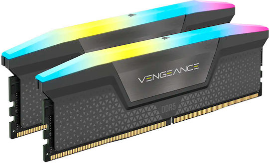 Corsair Vengeance RGB DDR5 32GB RAM with 2x16GB Modules and Speed 6000 for Desktop