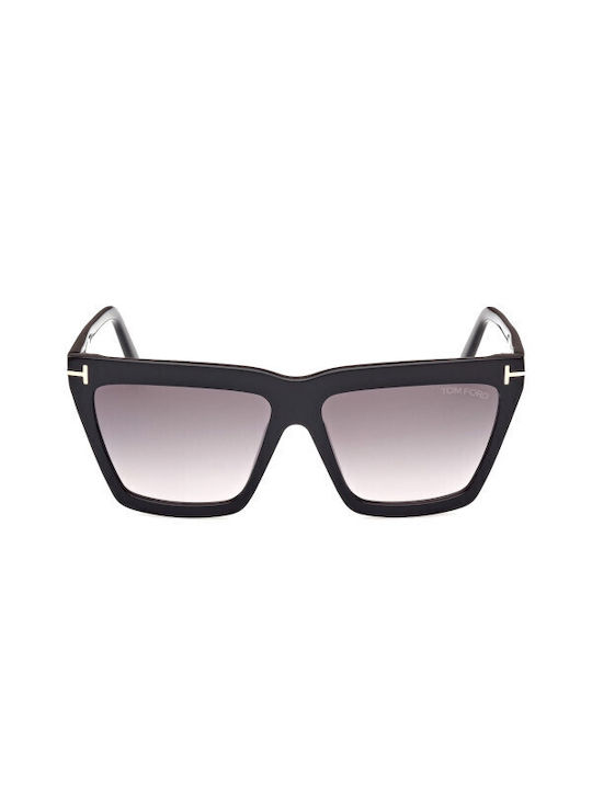 Tom Ford Sonnenbrillen mit Schwarz Rahmen und Gray Verlaufsfarbe Linse FT1110 01B