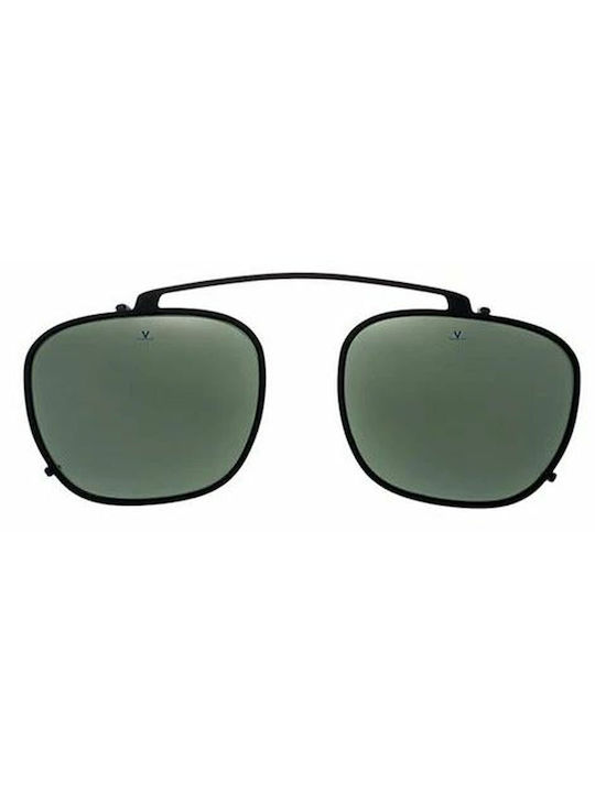 Men's Sunglasses with Black Metal Frame and Green Mirror Lens
