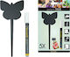Securit Blackboard Liquid Chalk Butterfly Stick 18x7.5cm Set of 5 Pieces Securit