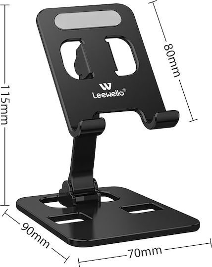 Leewello Lw-170 Черна поставка за мобилен телефон на бюро