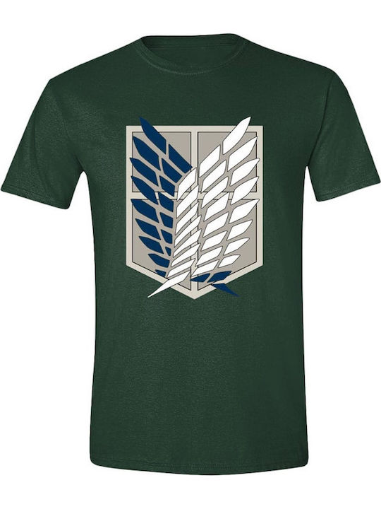 Pegasus Scouting Legion T-shirt Attack on Titan Green Cotton
