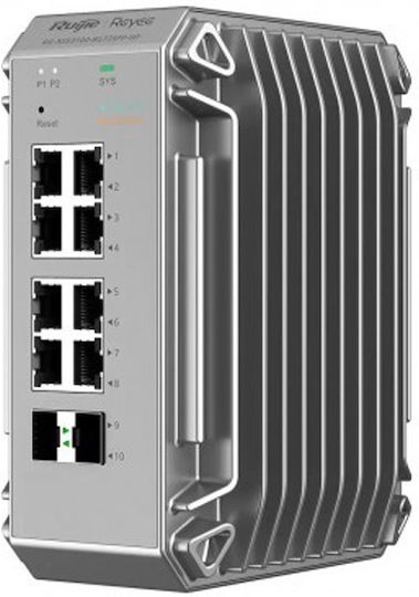 Ruijie RG-NIS3100-8GT2SFP-HP Managed L2 PoE Switch με 8 Θύρες Gigabit (1Gbps) Ethernet και 2 SFP Θύρες