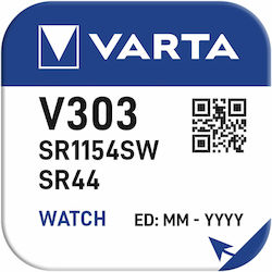 Varta V303 Uhrenbatterie Silber-Oxid SR44 1,55V 1 Stück