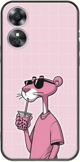 Колекция Swag Panther Oppo A17 Черен TPU Черен силиконов калъф за мобилен телефон
