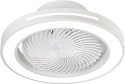 Red Point Pro Deckenventilator 48cm mit Licht und Fernbedienung Weiß