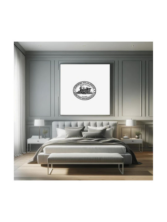 Steam Engine Train Stamp Design From Painting o...