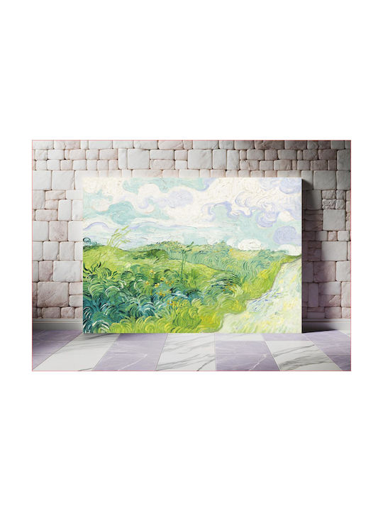 Wheat Fields Auvers 1890 Painting Copy of Van Gogh on Canvas 100x70cm