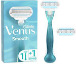 Gillette Venus Smooth Razor for Body with Replacement Heads 3 Blades & Lubricious Strip 3pcs