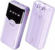 WK WP-59 Power Bank 20000mAh 22.5W με Θύρα USB-A και Θύρα USB-C Μωβ