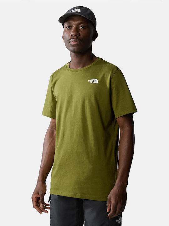 The North Face Foundation Mountain Lines Bărbați T-shirt Sportiv cu Mânecă Scurtă Olive închis