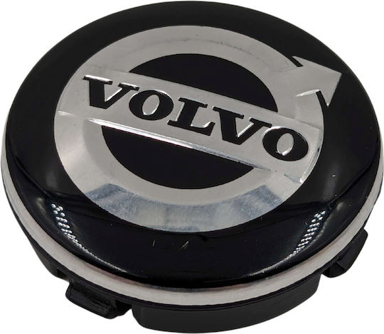 Radnabenkappen Volvo mit Innendurchmesser 64mm Schwarz 1Stück
