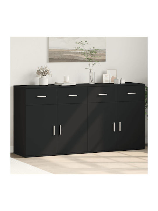 Sideboard Wooden Black 79x38x80cm