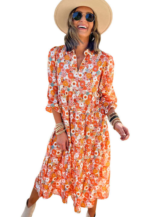 Amely Sommer Maxi Kleid Orange