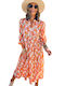 Amely Sommer Maxi Kleid Orange