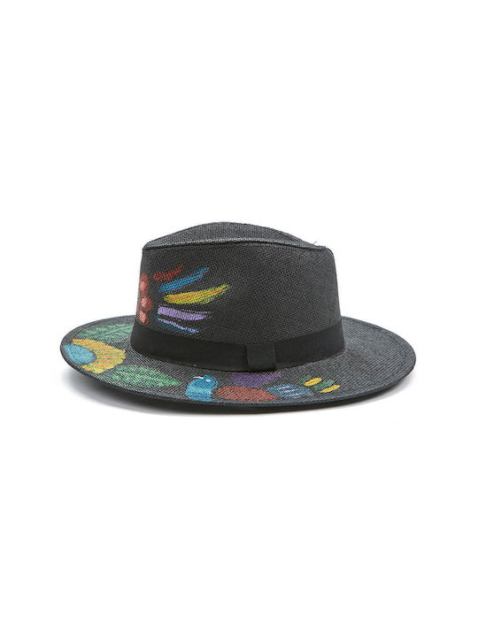 Verde Wicker Women's Hat Black