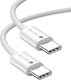 Techly USB 2.0 Cable USB-C male - USB-C 240W PD Λευκό 2m ICOC MU4-20G240W2