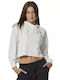 Body Action Women's Cropped Sweatshirt Ecru