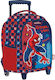 Must Team School Trolley Bag Elementary with Water Bottle Holder Blue 30L 34 x 20 x 44cm