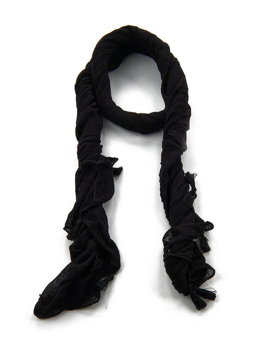 Green Women's Scarf 03-2364 Viscose Black