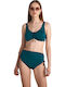 Set Bikini με Ελαφριά Ενίσχυση Πετρόλ