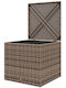 Outsunny Μπαούλο Αποθήκευσης Εξωτερικού Χώρου Rattan Καφέ Μ75xΠ75xΥ70εκ.