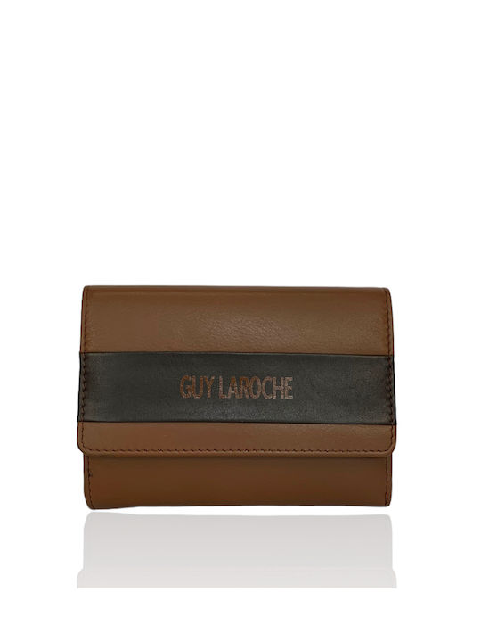 Guy Laroche Small Leather Women's Wallet with RFID Tabac Brown