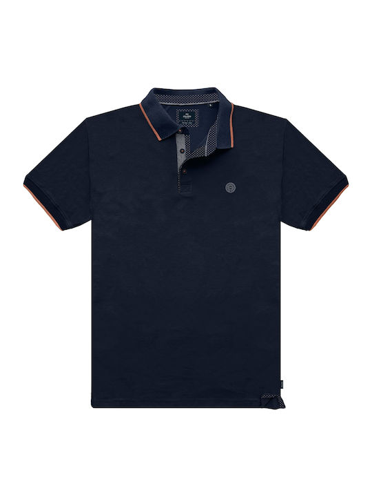 Double Bluza Bărbătească Polo Albastră