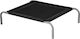 Pawhut Raised Dog Bed Breathable Metal Fabric 90x65x20 Cm Black Silver