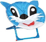 Children's Folding Chair Blue Kitty